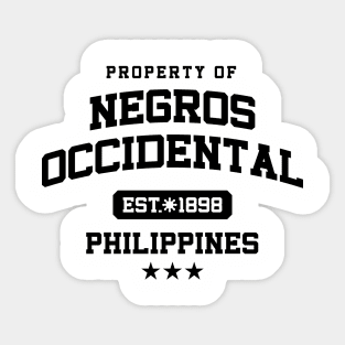 Negros Occidental - Property of the Philippines Shirt Sticker